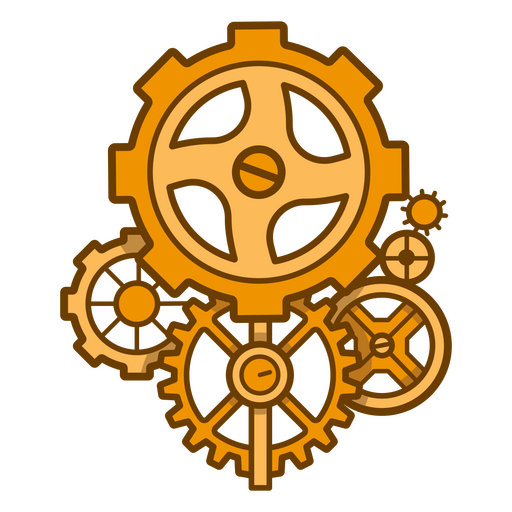 Steampunk gear icon PNG Design