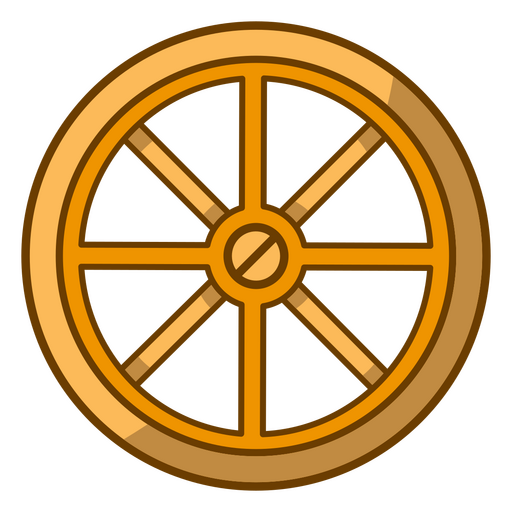 Wooden wheel icon PNG Design