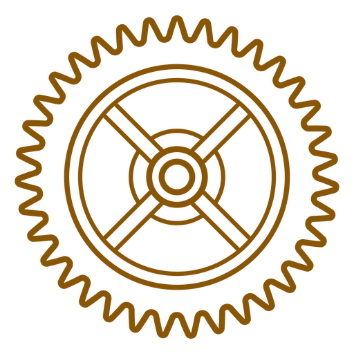 Gear wheel stroke icon PNG Design