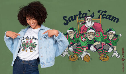 Christmas football team t-shirt design