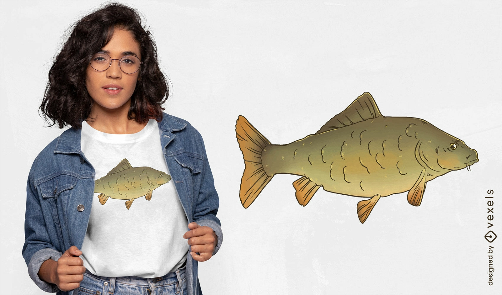 Karp-Fisch-T-Shirt-Design