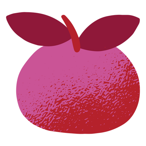 Pink pear with leaves PNG Design