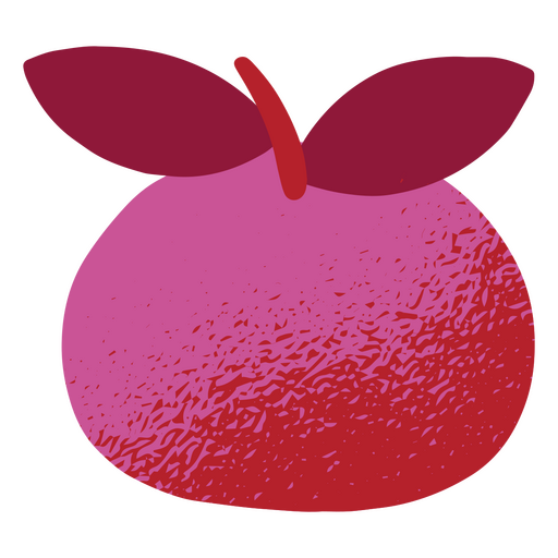 Rosa Birne mit Blättern PNG-Design