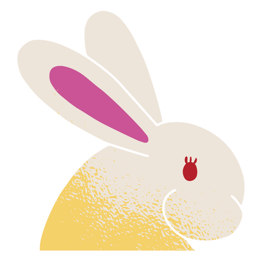 Bunny with pink eyes and ears PNG Design