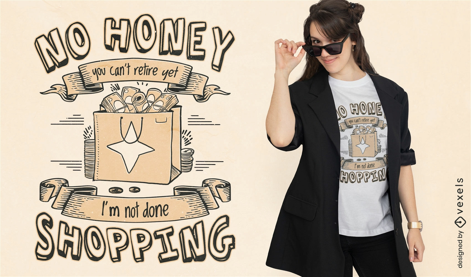 Funny shoppping addiction t-shirt design