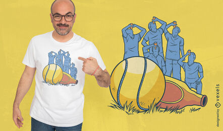 Design de camiseta esportiva de cerveja Flunkyball
