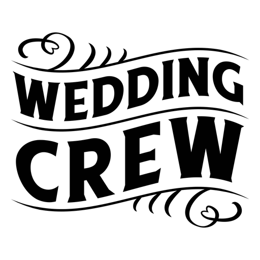 Das Logo der Hochzeitscrew PNG-Design