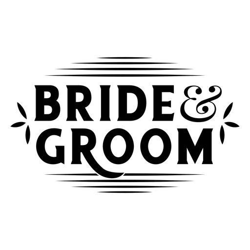 Das Logo von Braut und Bräutigam PNG-Design