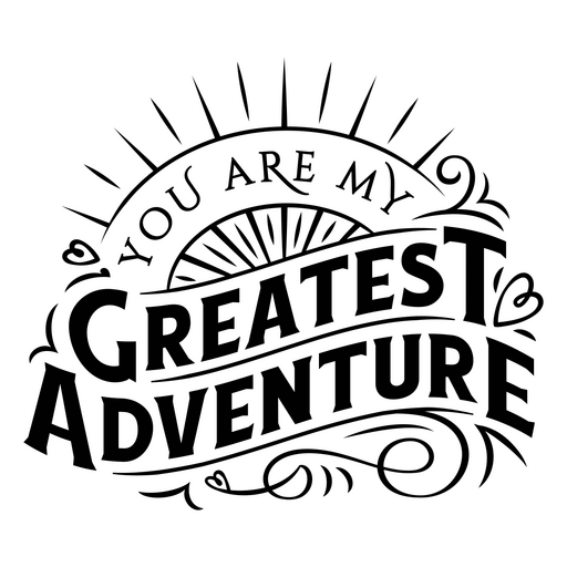 El logo de la mayor aventura. Diseño PNG