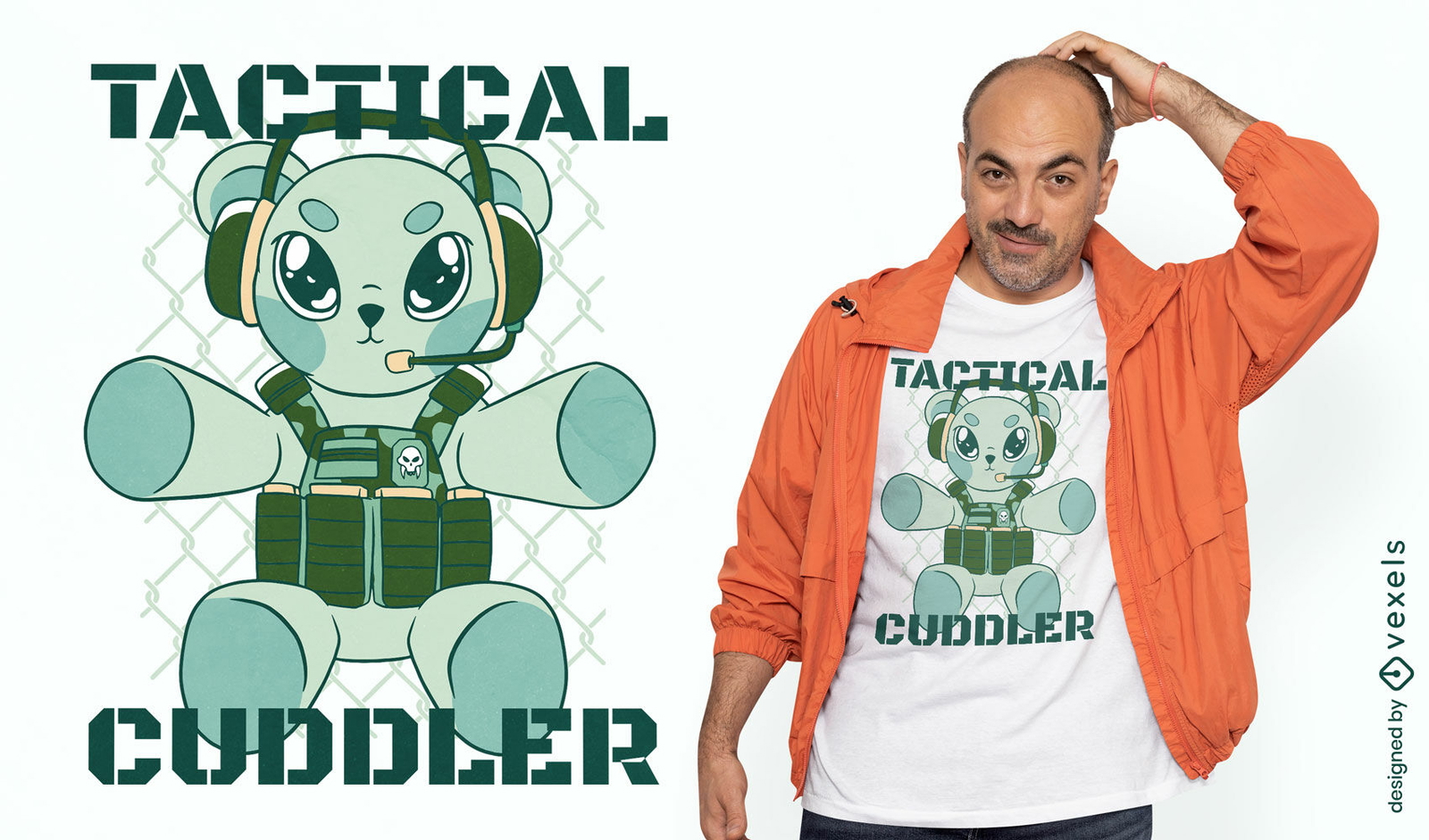 Armee-Teddybär-Spielzeug-T-Shirt-Design