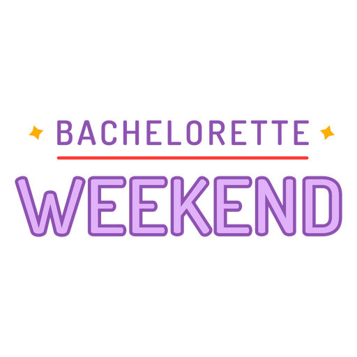 Lila Logo für Bachelorette-Wochenende PNG-Design