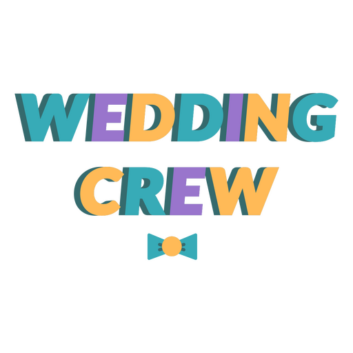 The wedding crew bowtie PNG Design