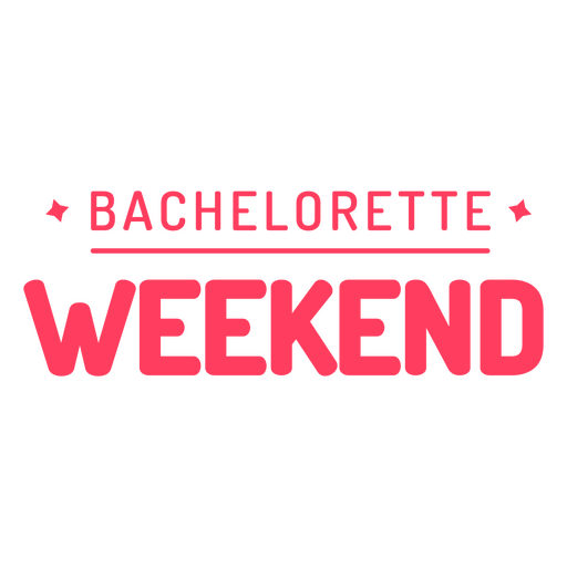 Logo für das Bachelorette-Wochenende PNG-Design