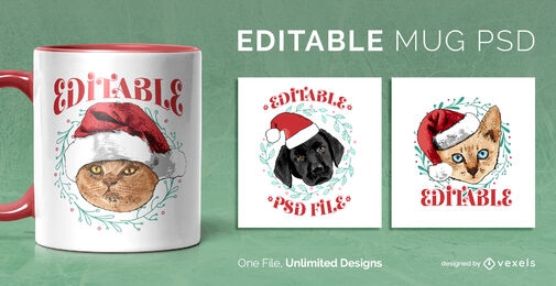 Christmas pets scalable mug 