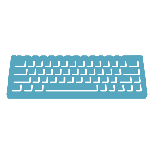 Blue computer keyboard icon PNG Design