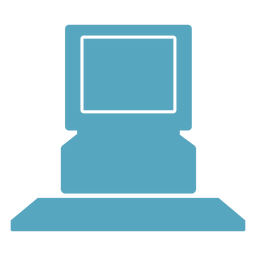 Blue computer icon PNG Design