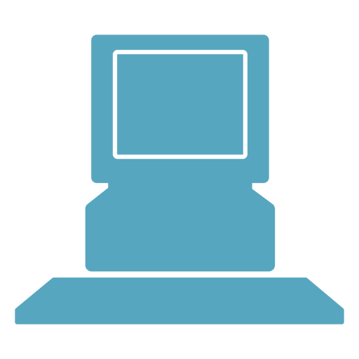 Icono de computadora azul Diseño PNG