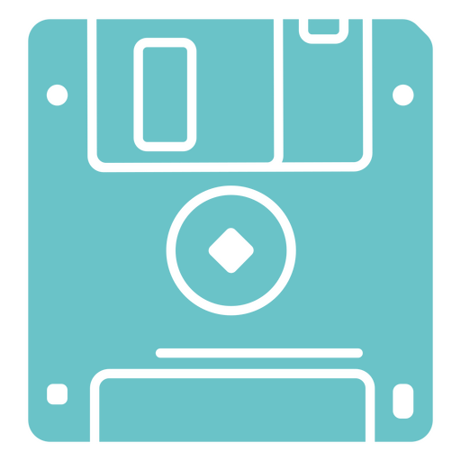 Blue floppy disk icon PNG Design