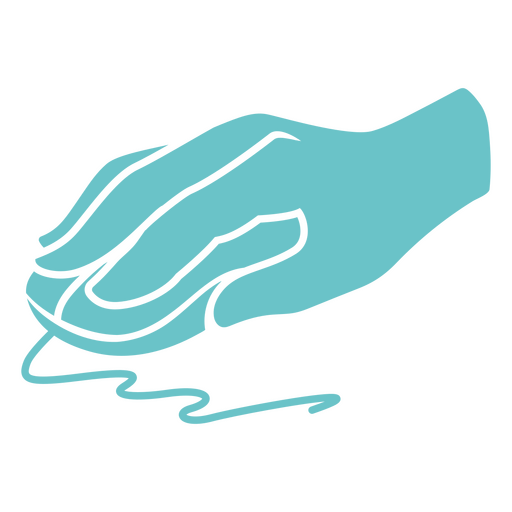 Hand holding a mouse PNG Design