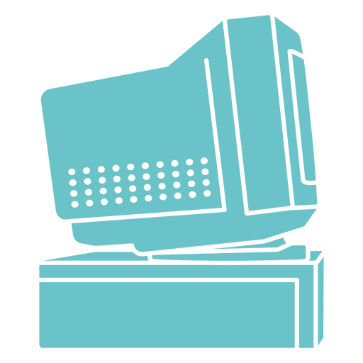 Old computer cut out technology PNG Design
