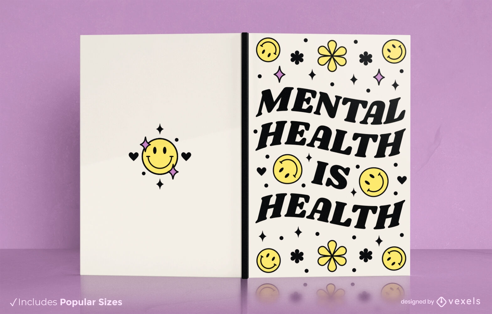La salud mental es un diseño de portada de libro de salud.