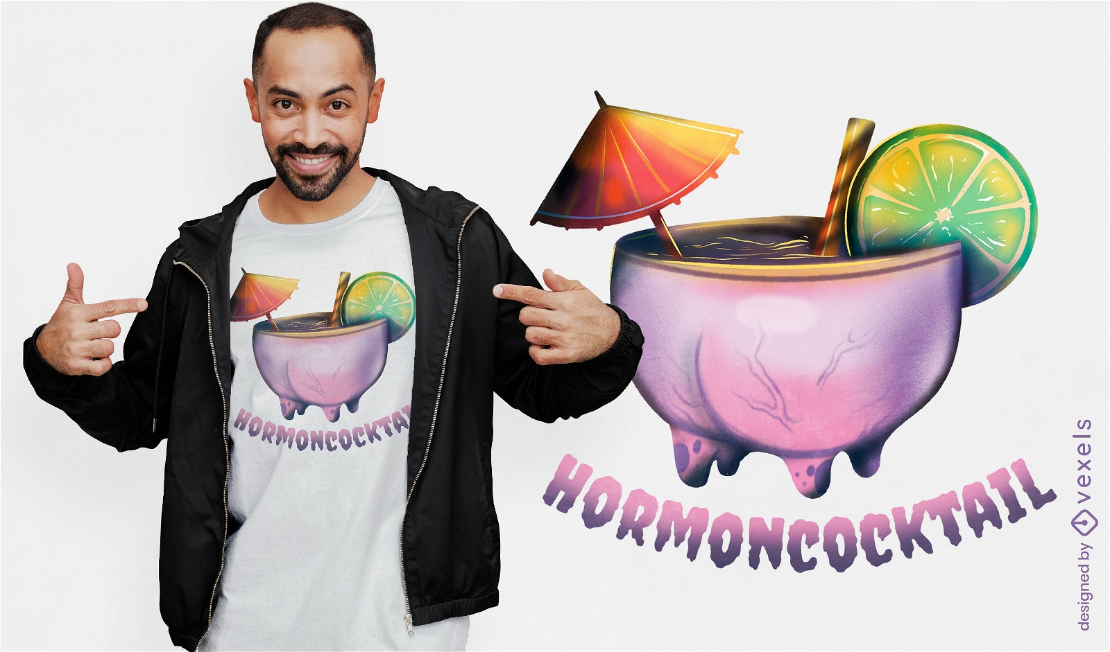 Cow udders cocktail t-shirt design