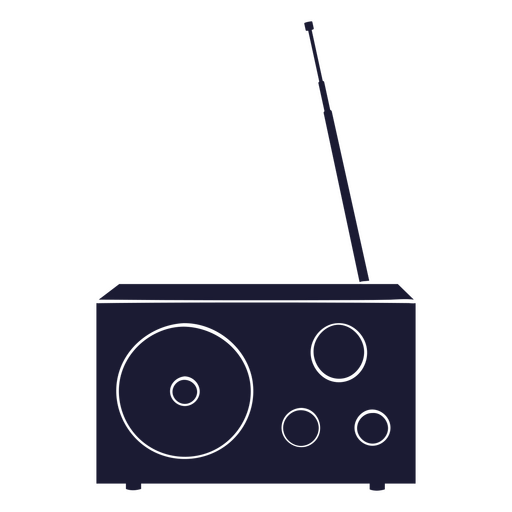 Icono de radio recortado Diseño PNG