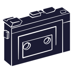 Kassettenspieler-Cutout-Technologie PNG-Design