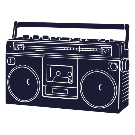 Tecnologia de corte de rádio estéreo antigo Desenho PNG