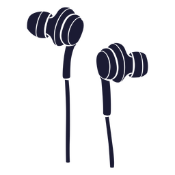 Los auriculares cortan el audio Diseño PNG