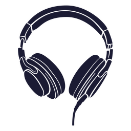 Los auriculares cortan el audio Diseño PNG