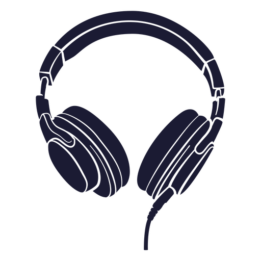 Fones de ouvido cortam o áudio Desenho PNG