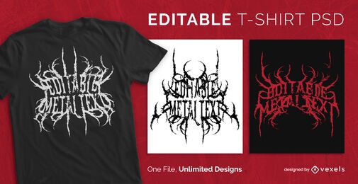 Skalierbares Death Metal T-Shirt PSD