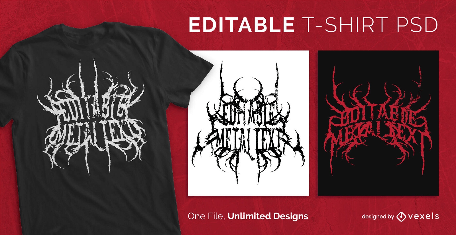 Skalierbares Death Metal T-Shirt PSD