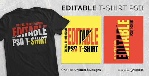 Diagonal cuts scalable t-shirt psd