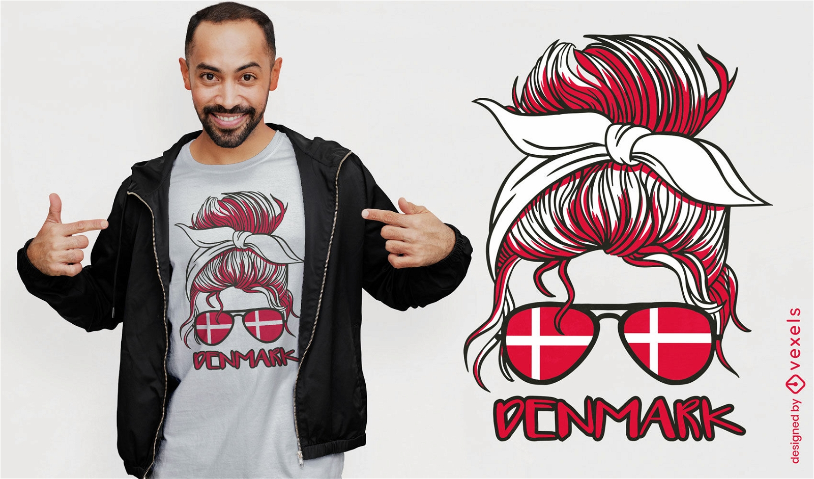 design de camiseta de menina dinamarquesa