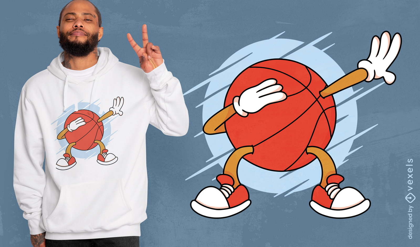 Diseño de camiseta de baloncesto Dabbing