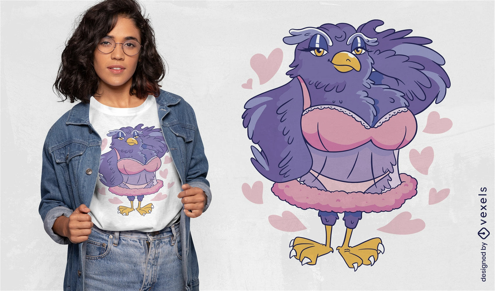 Design de camiseta de coruja sexy