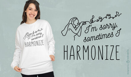 Armonizar el diseño de la camiseta de canto.