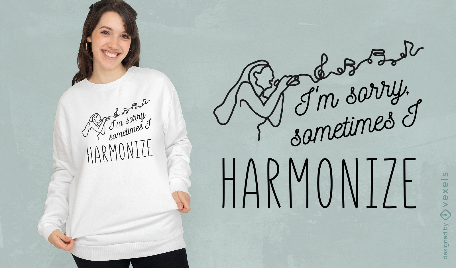 Harmonize singing t-shirt design