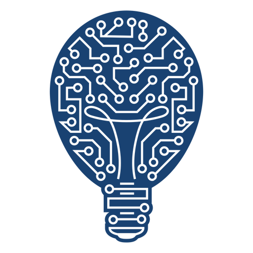 Light bulb with a circuit board on it PNG Design