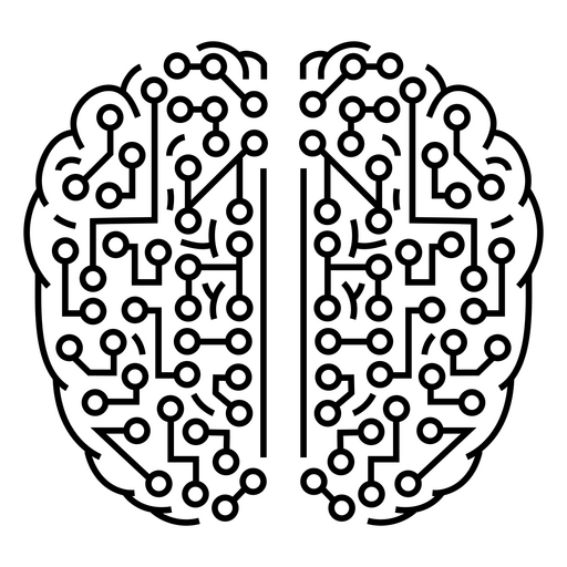 Projeto abstrato de circuito cerebral Desenho PNG