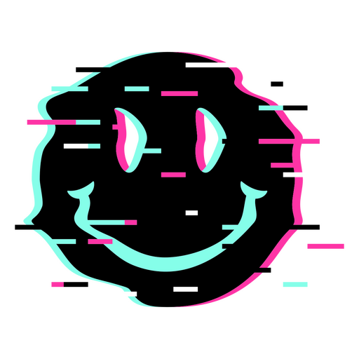 Carinha sorridente de néon Desenho PNG