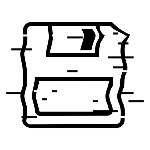 Ilustração estilizada de disquete vintage Desenho PNG