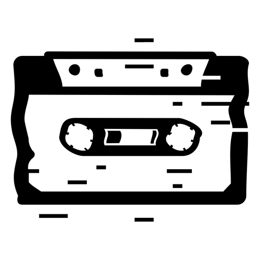 Design gráfico de cassete de áudio retrô para amantes da música Desenho PNG