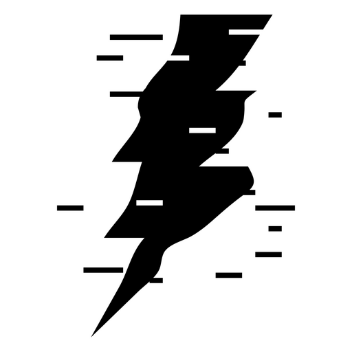 Design gráfico em forma de relâmpago ousado para vestuário moderno Desenho PNG