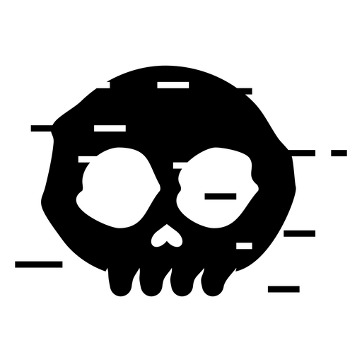 Design gráfico estilizado de caveira escura Desenho PNG