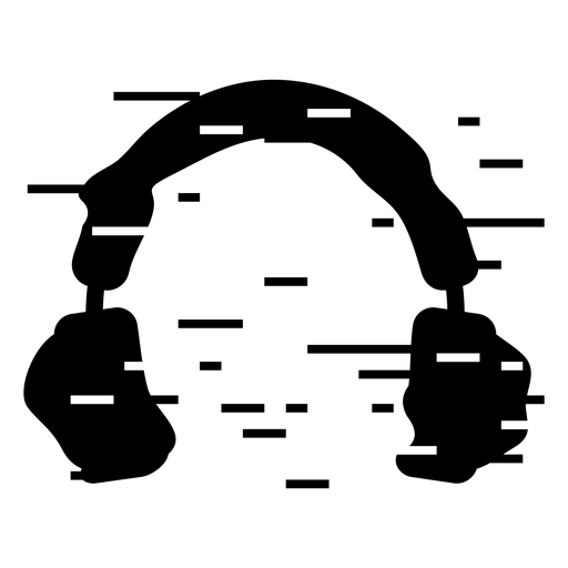 Design gráfico de fones de ouvido estilizados Desenho PNG