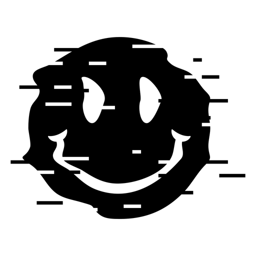 Design gráfico de rosto sorridente angustiado Desenho PNG