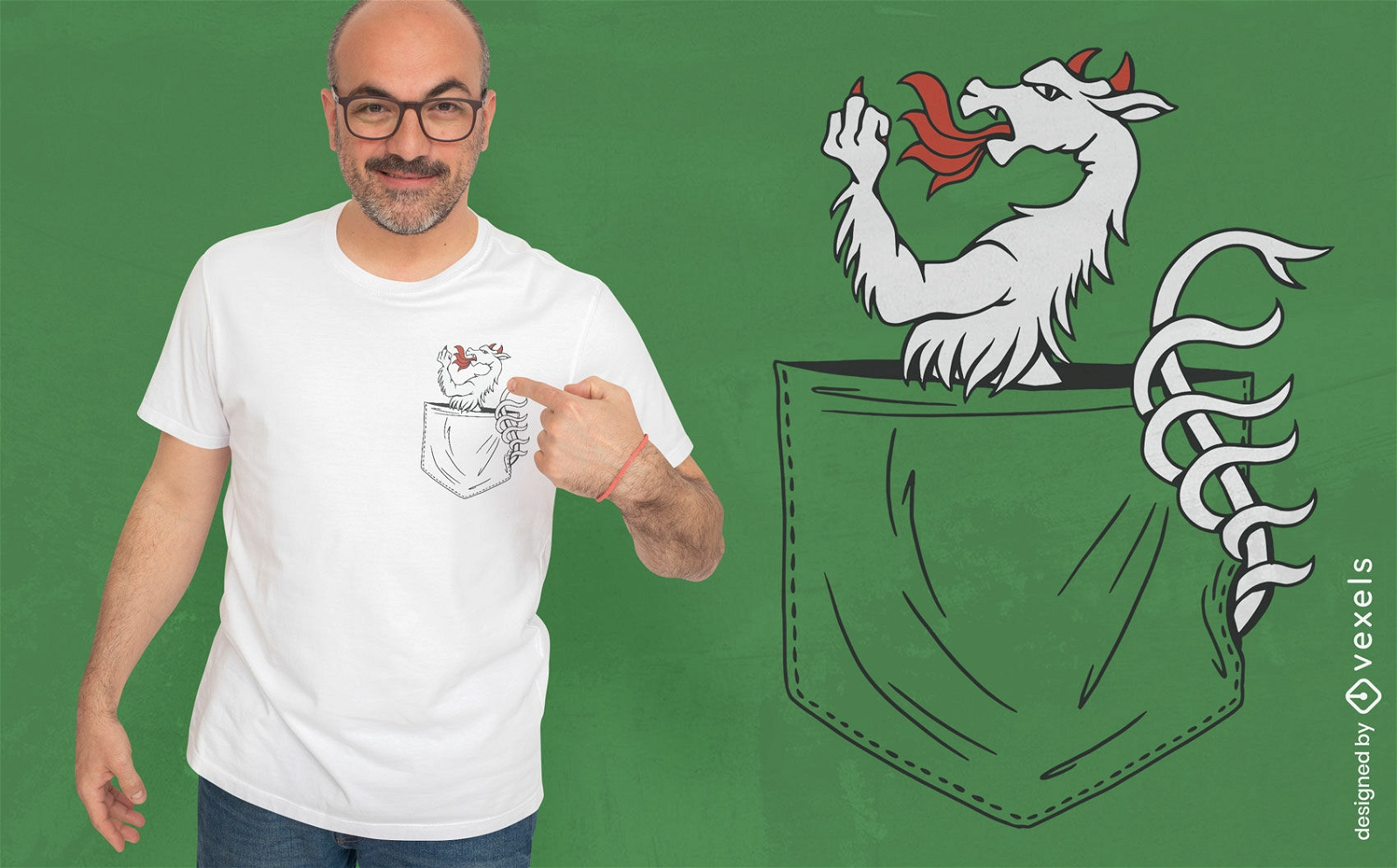 Styrian panther in a pocker t-shirt design